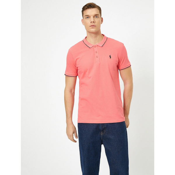 Pink Pique Collar Tipping Polo | Montivo Pakistan