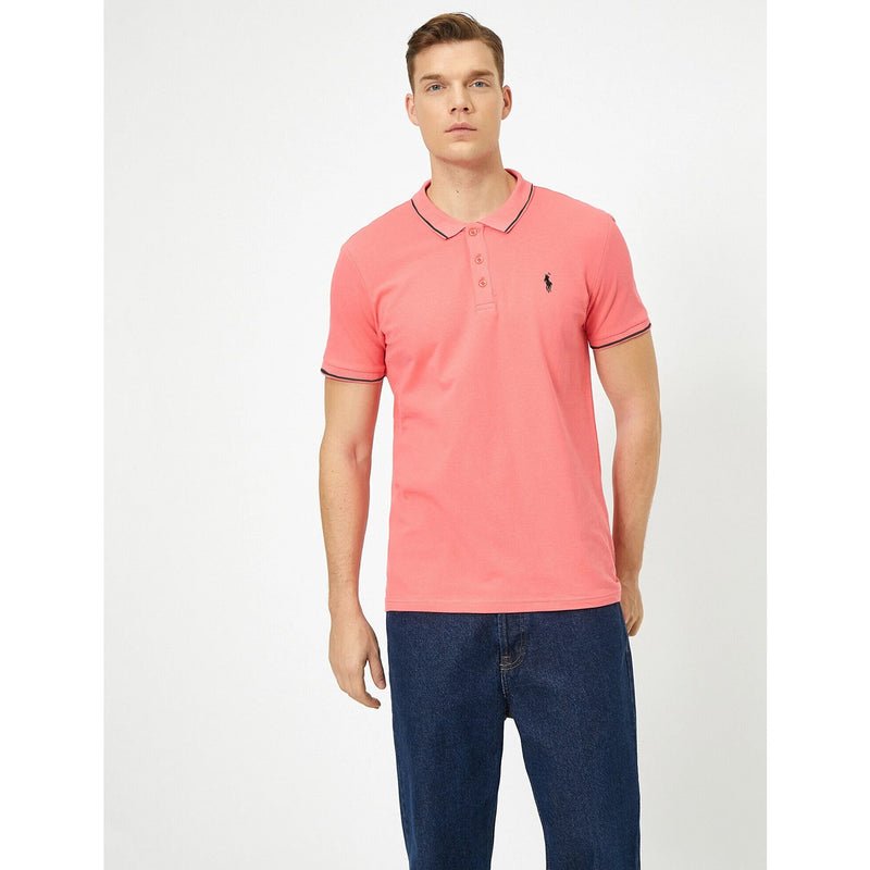 Pink Pique Collar Tipping Polo | Montivo Pakistan