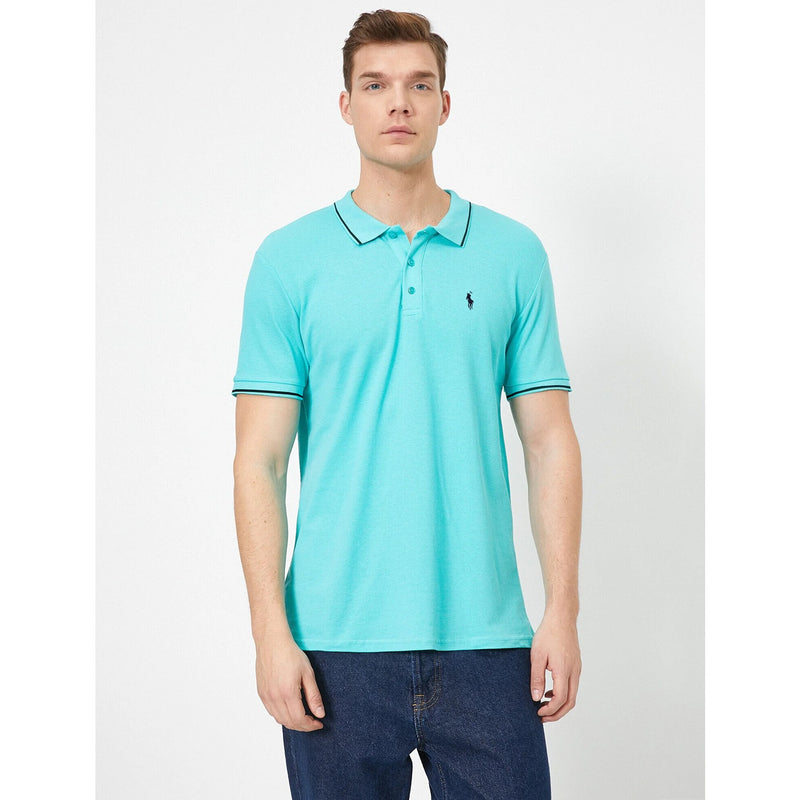 Light Blue Pique Collar Tipping Polo | Montivo Pakistan
