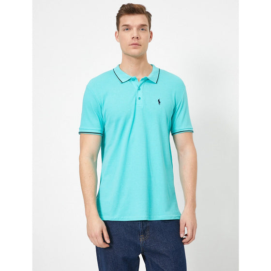 Light Blue Pique Collar Tipping Polo | Montivo Pakistan