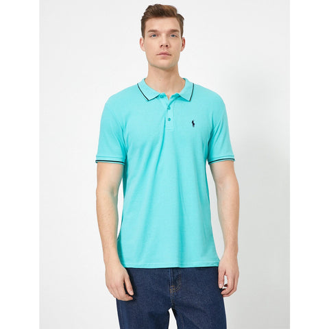 Light Blue Pique Collar Tipping Polo | Montivo Pakistan