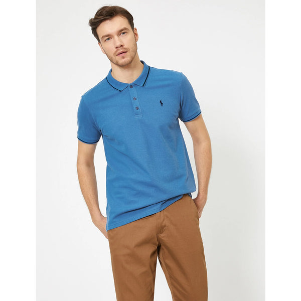 Ink Blue Pique Collar Tipping Polo | Montivo Pakistan