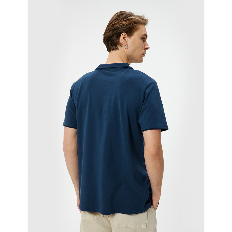 Teal Blue Jersey Collar Tipping Polo | Montivo Pakistan