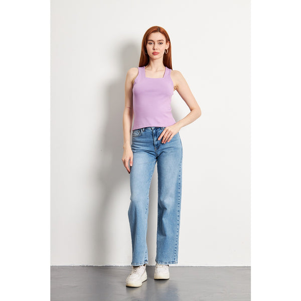 Lilac Square Neck Tank Top | Montivo Pakistan