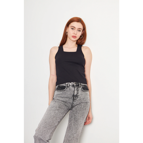 Navy Square Neck Tank Top | Montivo Pakistan