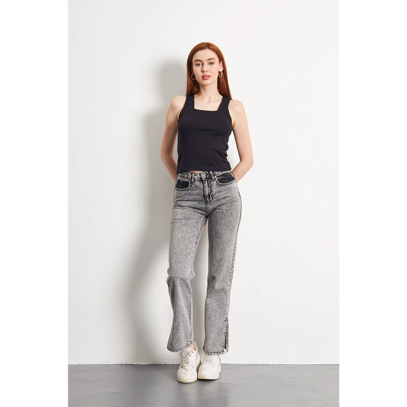 Navy Square Neck Tank Top | Montivo Pakistan