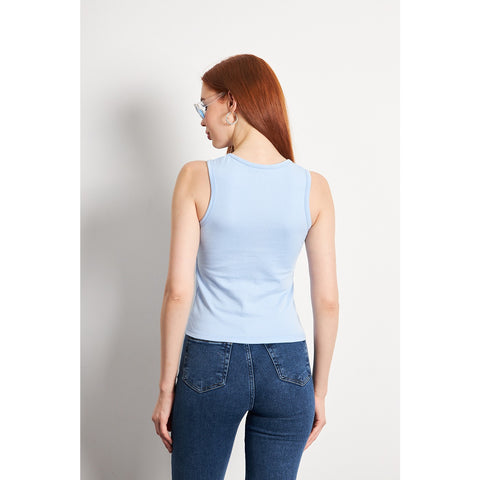 Light Blue Basic Tank Top | Montivo Pakistan