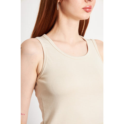 Beige Basic Tank Top | Montivo Pakistan