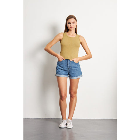 Green Melange Basic Tank Top | Montivo Pakistan