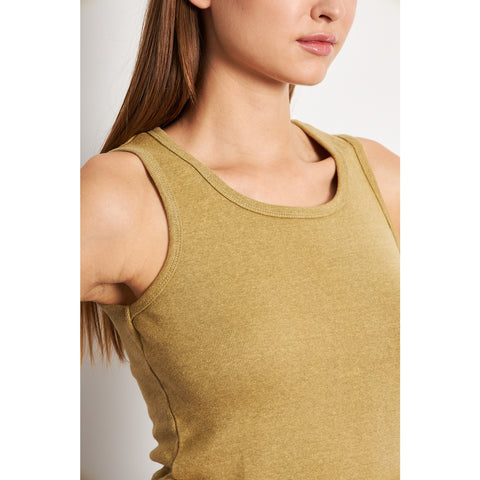 Green Melange Basic Tank Top | Montivo Pakistan