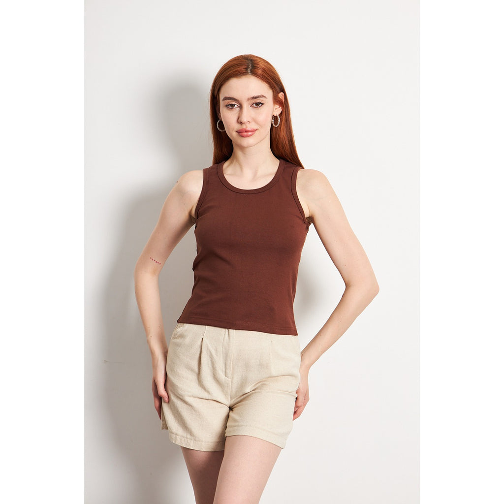 Brown Basic Tank Top | Montivo Pakistan