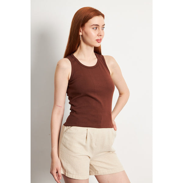 Brown Basic Tank Top | Montivo Pakistan