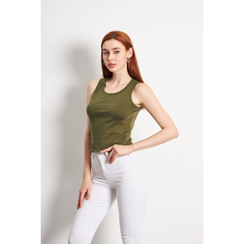 Olive Basic Tank Top | Montivo Pakistan