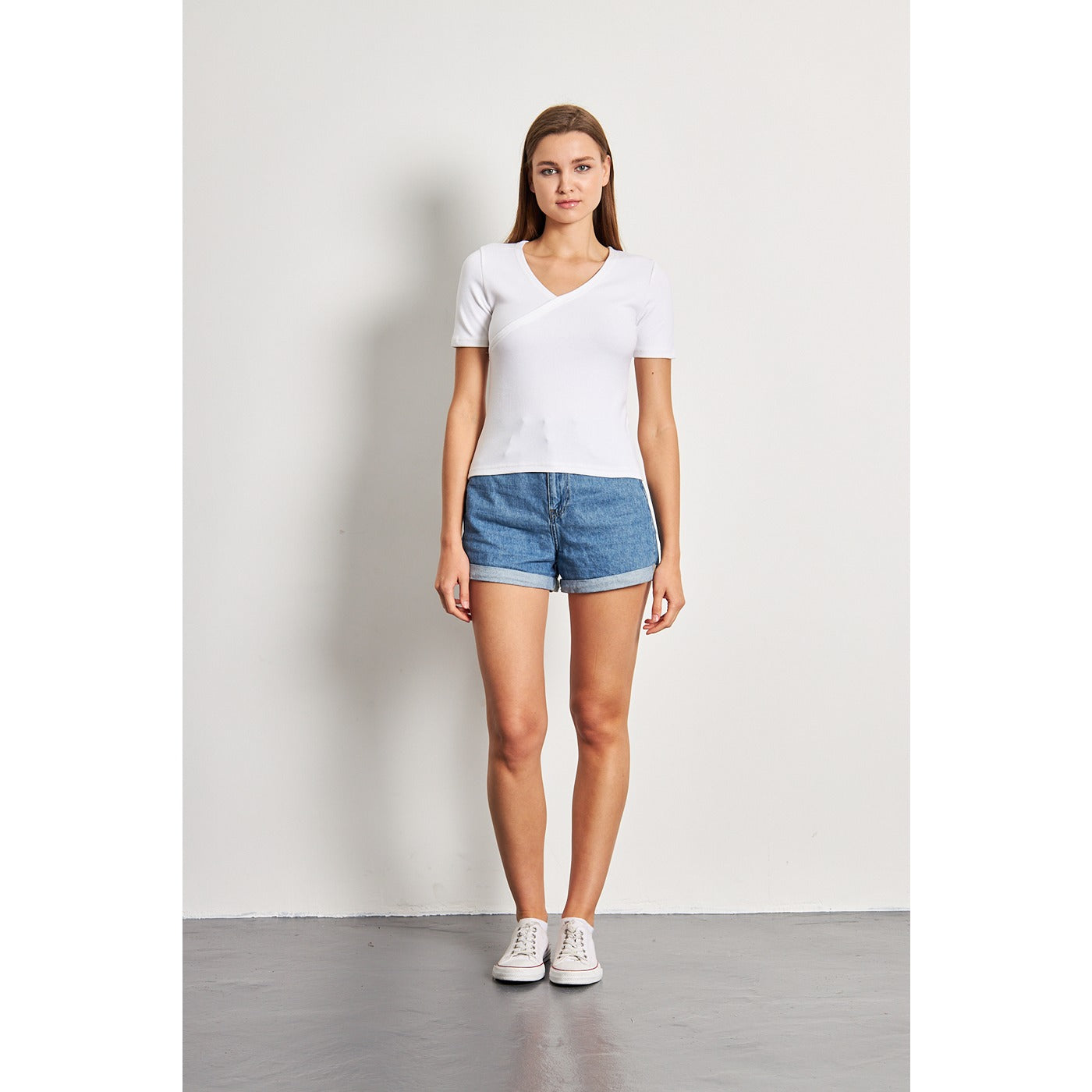 White Double Breasted Knit Top | Montivo Pakistan