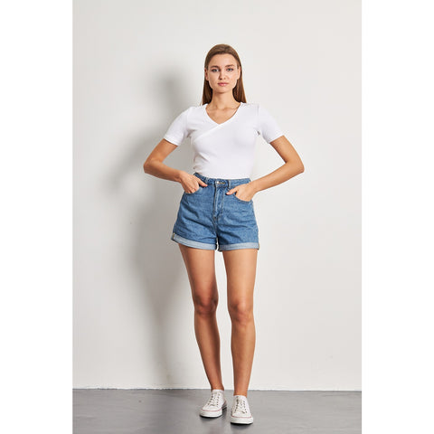 White Double Breasted Knit Top | Montivo Pakistan