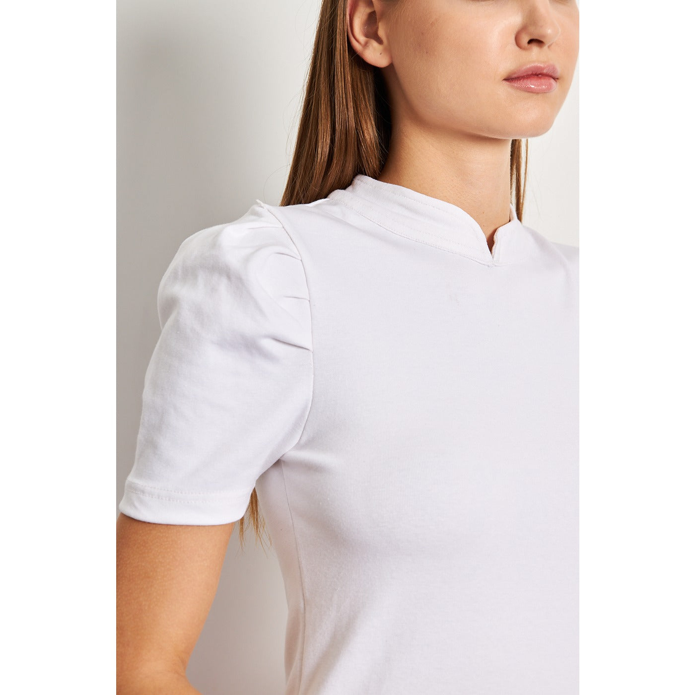 White Puff Sleeves Knit Top | Montivo Pakistan