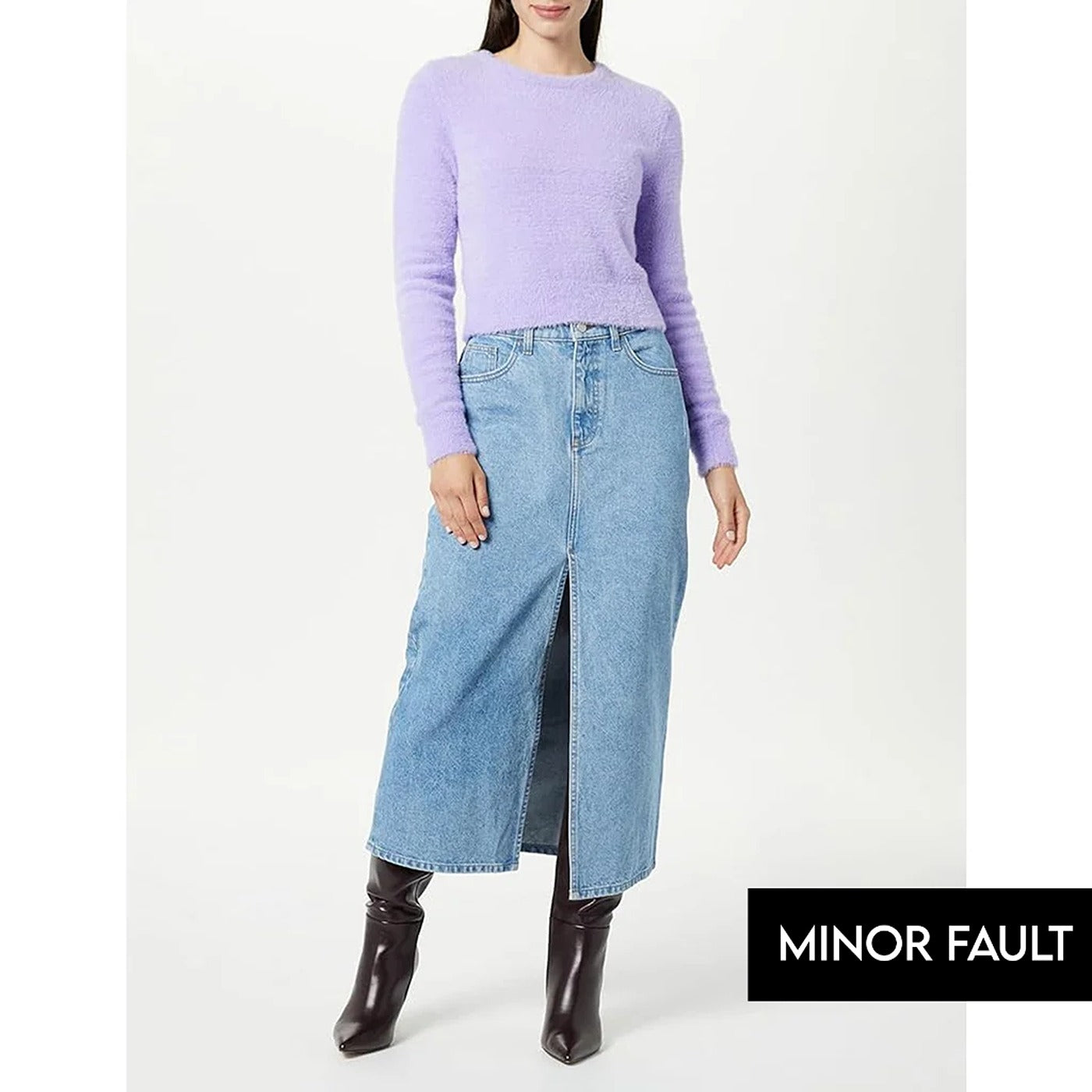 (Minor Fault) Light Blue Denim Skirt | Montivo Pakistan
