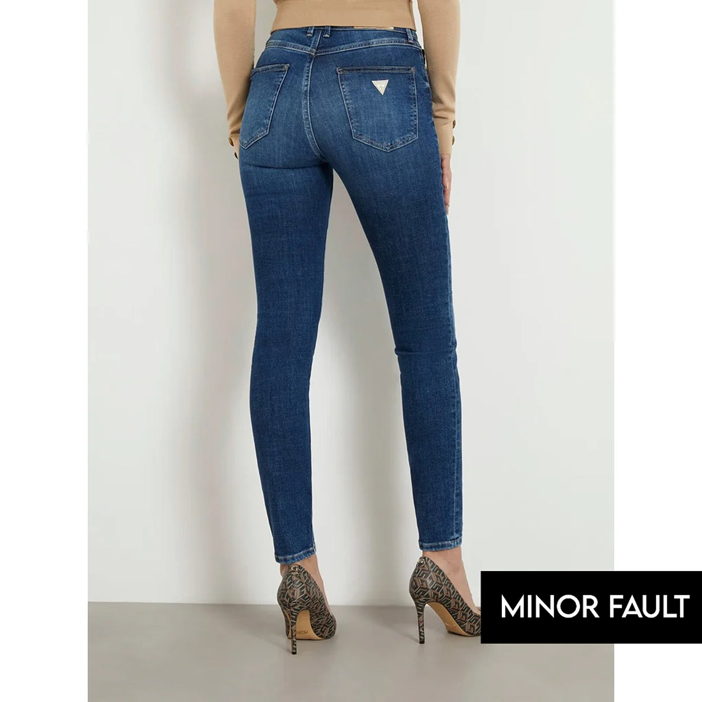 (Minor Fault) High Rise Blue Skinny Jeans | Montivo Pakistan