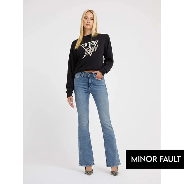 (Minor Fault) Mid Blue Sexy Flare Jeans | Montivo Pakistan