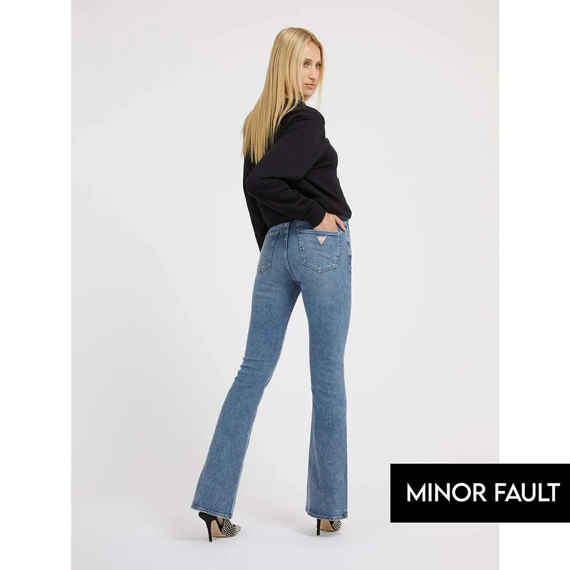 (Minor Fault) Mid Blue Sexy Flare Jeans | Montivo Pakistan