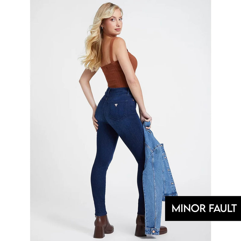 (Minor Fault) Dark Wash High Rise Skinny Jeans | Montivo Pakistan