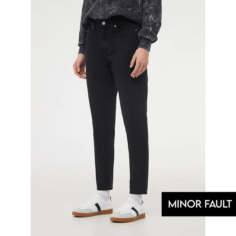 (Minor Fault) Black High Waisted Mom Jeans | Montivo Pakistan
