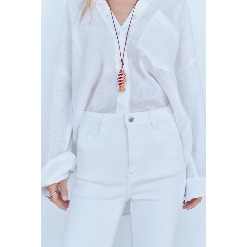 White High Waist Flare Jeans | Montivo Pakistan