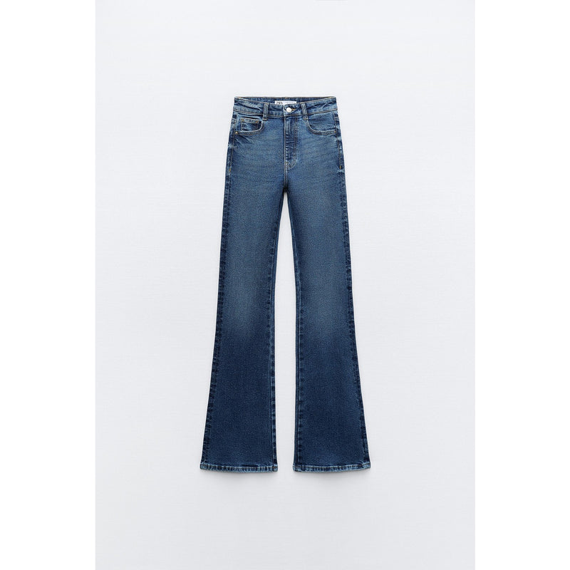 Blue High Waist Flare Jeans | Montivo Pakistan