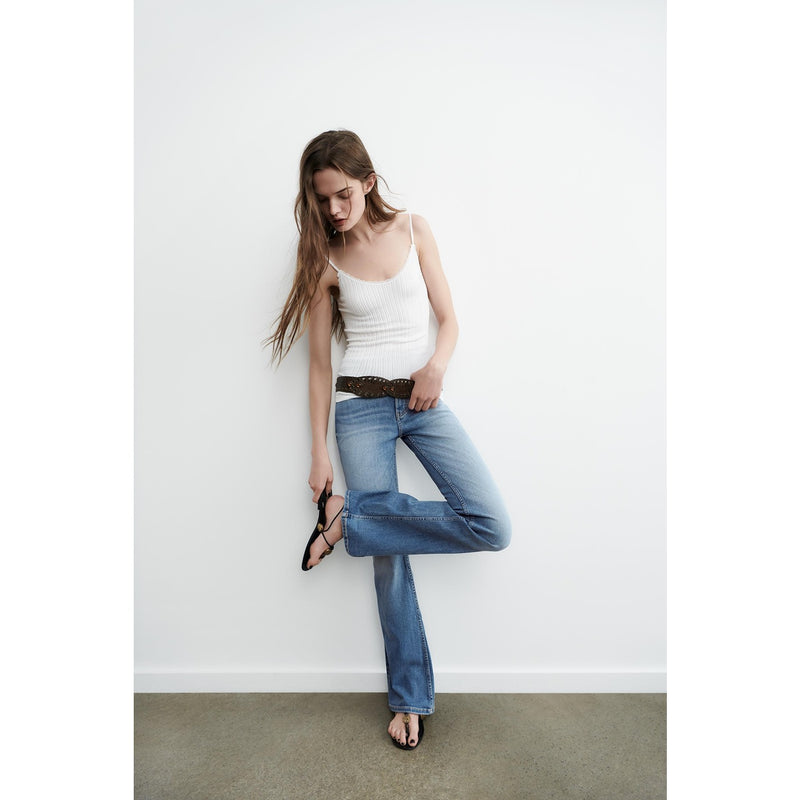 Light Blue High Waist Flare Jeans | Montivo Pakistan