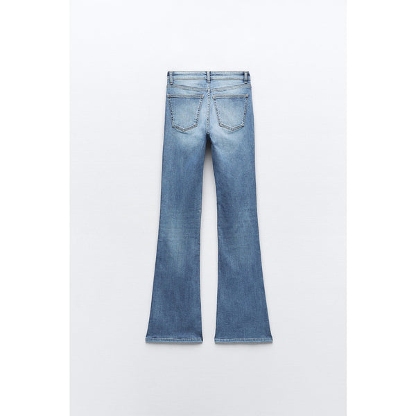 Light Blue High Waist Flare Jeans | Montivo Pakistan