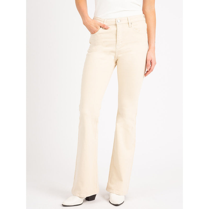 Ecru Flare Mid Rise Jeans | Montivo Pakistan