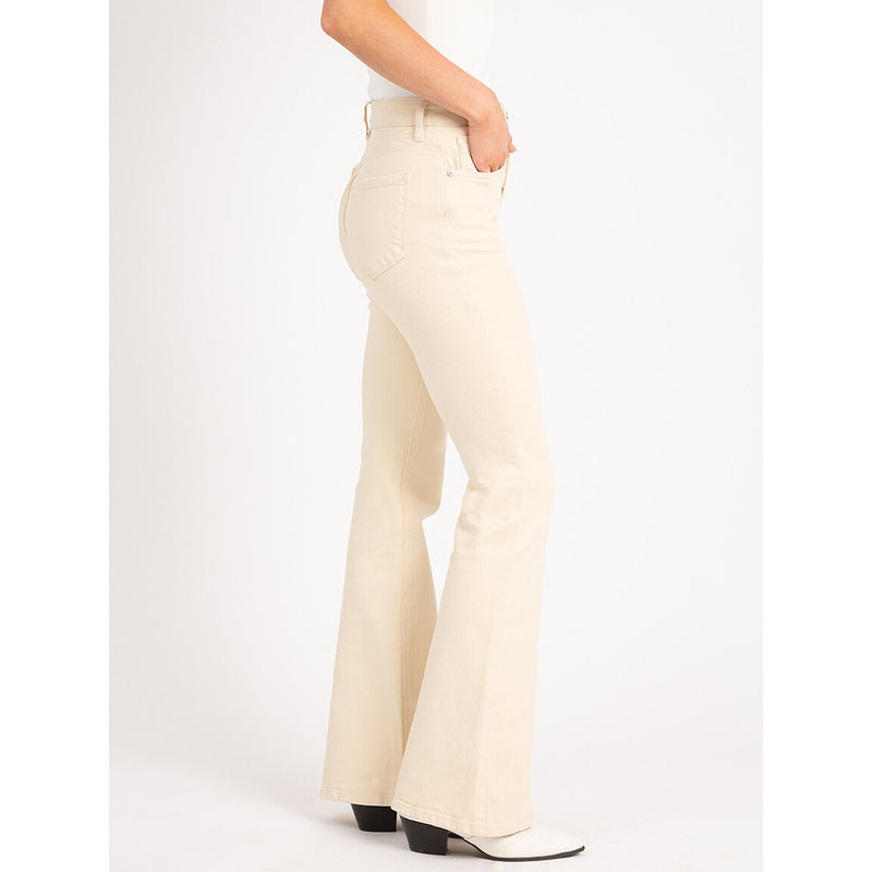 Ecru Flare Mid Rise Jeans | Montivo Pakistan