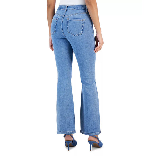 Blue Split Hem Flared Jeans | Montivo Pakistan