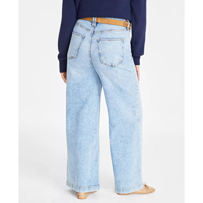 Light Blue High Rise Wide-Leg Jeans | Montivo Pakistan
