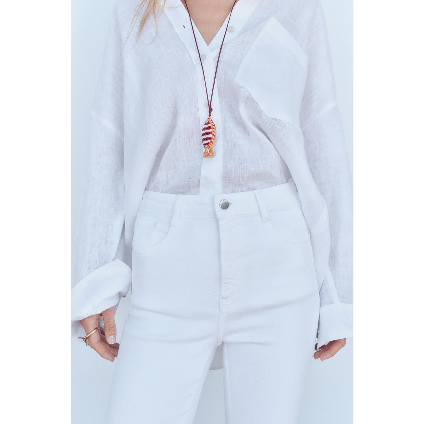 White High Waist Flare Jeans | Montivo Pakistan