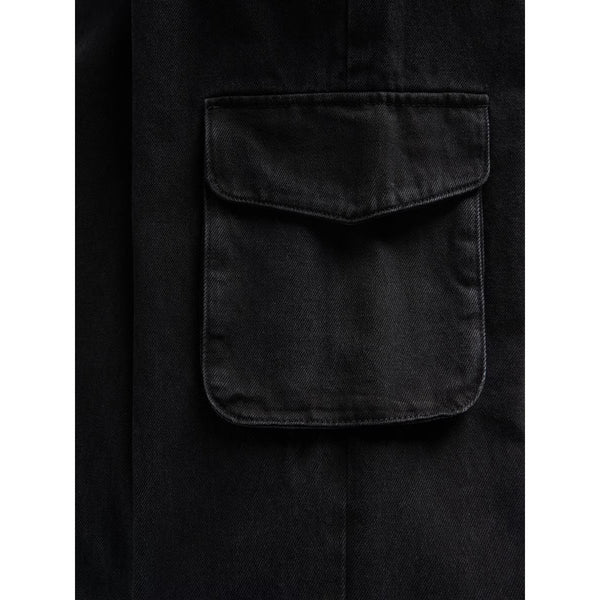 Faded Black Wide Leg Cargo Jeans | Montivo Pakistan