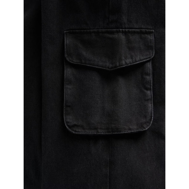Faded Black Wide Leg Cargo Jeans | Montivo Pakistan