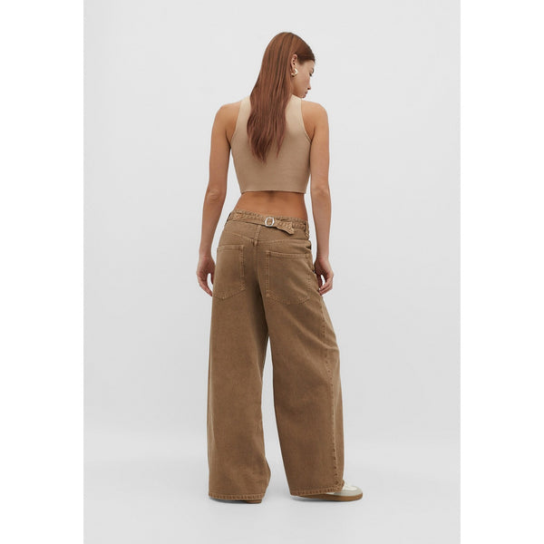 Light Brown Skater Wide Leg Jeans | Montivo Pakistan