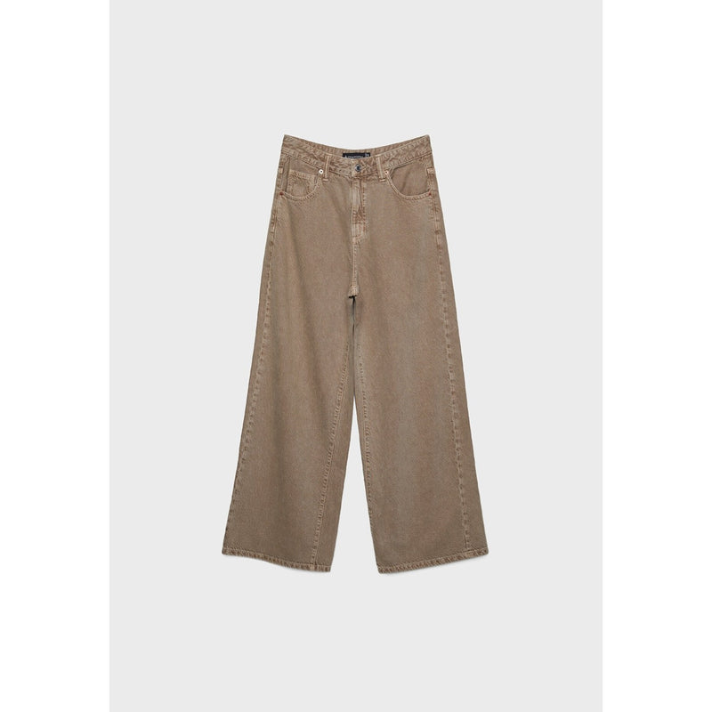 Light Brown Skater Wide Leg Jeans | Montivo Pakistan