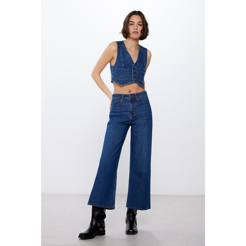 Blueberry Wide Leg Jeans | Montivo Pakistan
