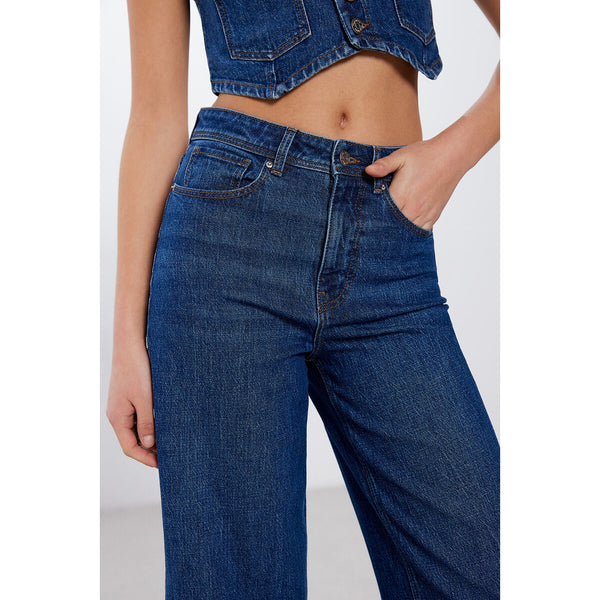 Blueberry Wide Leg Jeans | Montivo Pakistan