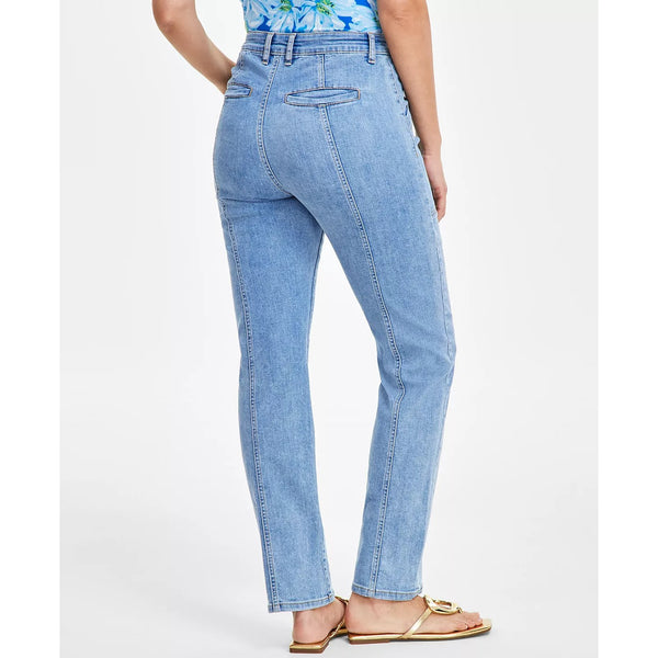 High-Rise Seamed Straight-Leg Jeans | Montivo Pakistan