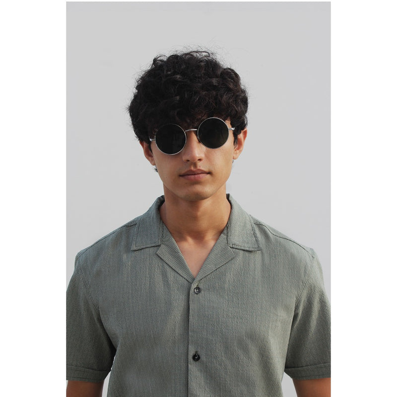 Light Green Textured Cuban Shirt | Montivo Pakistan