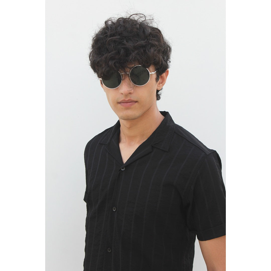 Black Stripes Cuban Shirt | Montivo Pakistan