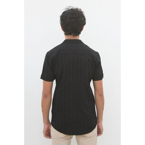 Black Stripes Cuban Shirt | Montivo Pakistan