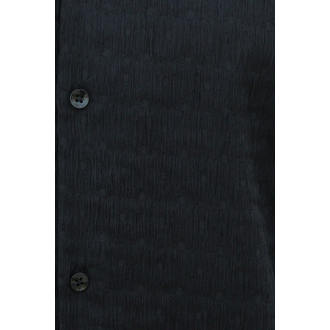 Black Textured Cuban Shirt | Montivo Pakistan