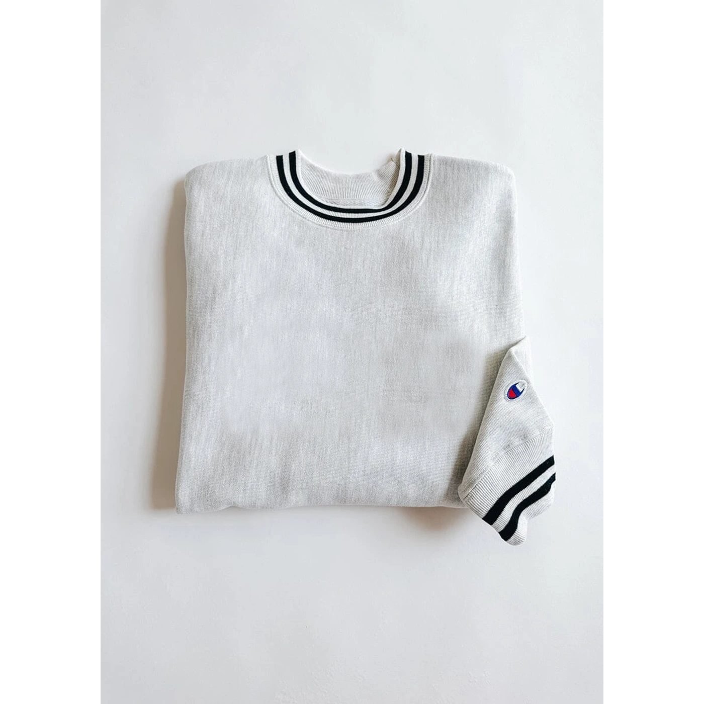 Grey Reverse Weave Black Stripe Sweatshirt | Montivo Pakistan