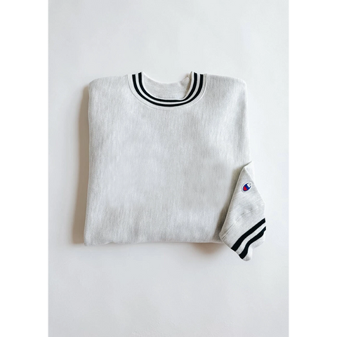 Grey Reverse Weave Black Stripe Sweatshirt | Montivo Pakistan