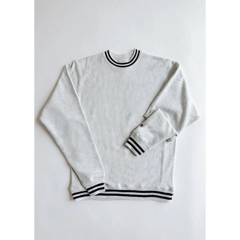 Grey Reverse Weave Black Stripe Sweatshirt | Montivo Pakistan