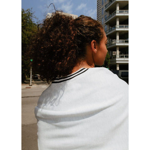 Grey Reverse Weave Black Stripe Sweatshirt | Montivo Pakistan